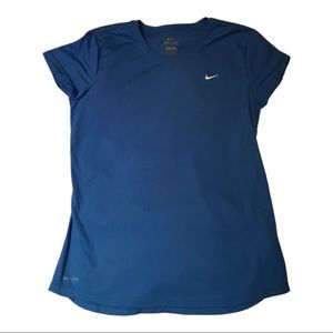 Women Nike dri fit blue shirt
